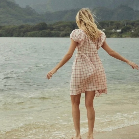 LN DÔEN Sarria Dress in Red Atticus Plaid, XS - Picture 3 of 10